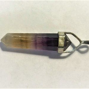 Bi-color Quartz Power Stones Silver Pendants